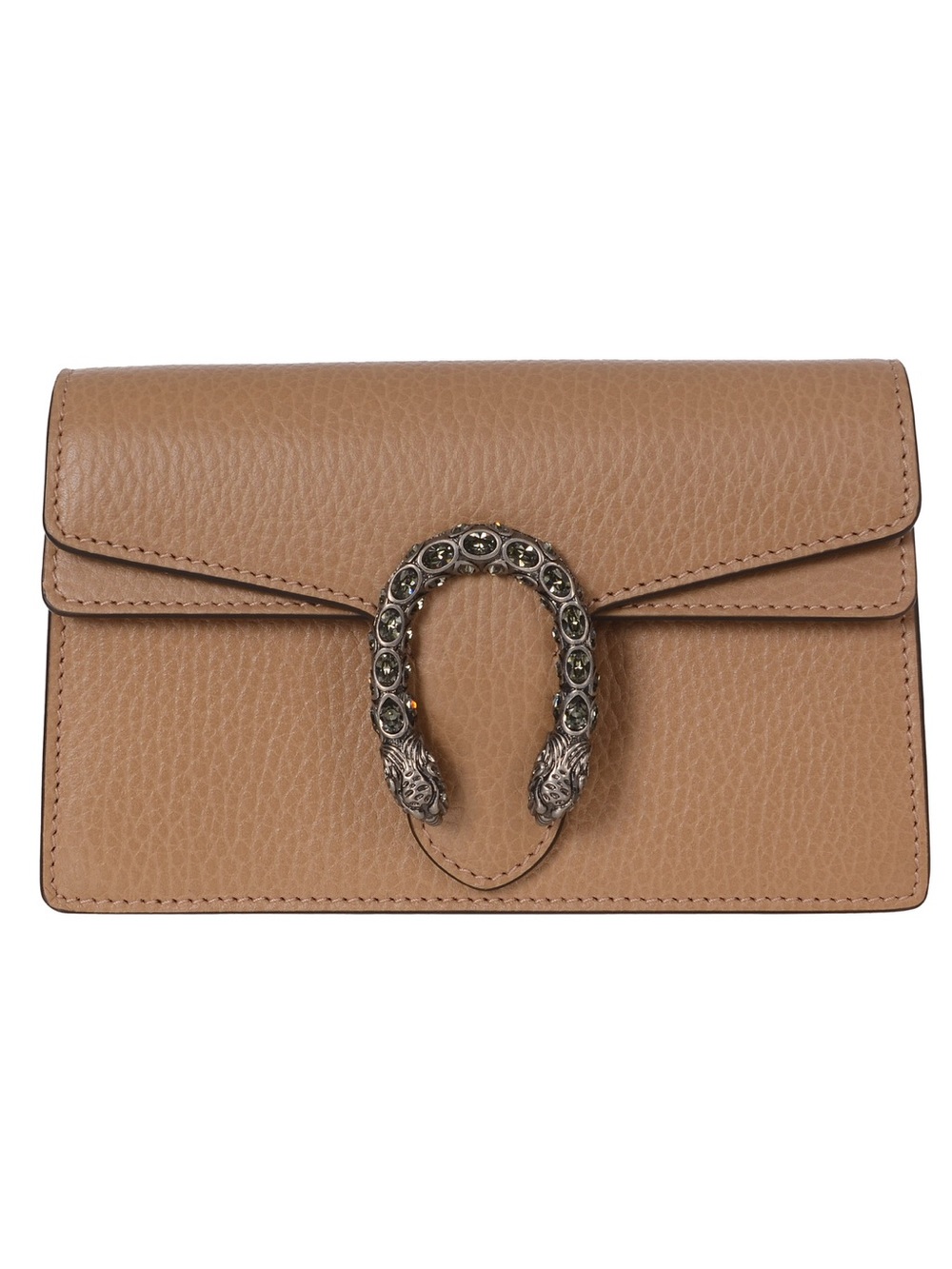 Gucci Dionysus Tan Leather Mini Shoulder Bag with Silver-Tone Horsebit